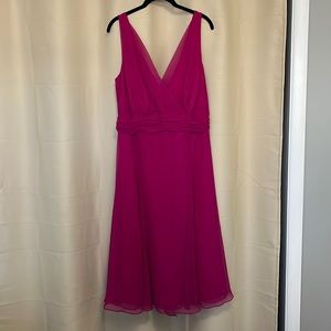 Fuschia Tea Length Cocktail Dress - Perfect for Proms and Weddings!